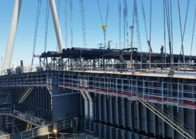 Suspended scaffolding below deck- Oil tankers Suezmax – Navantia