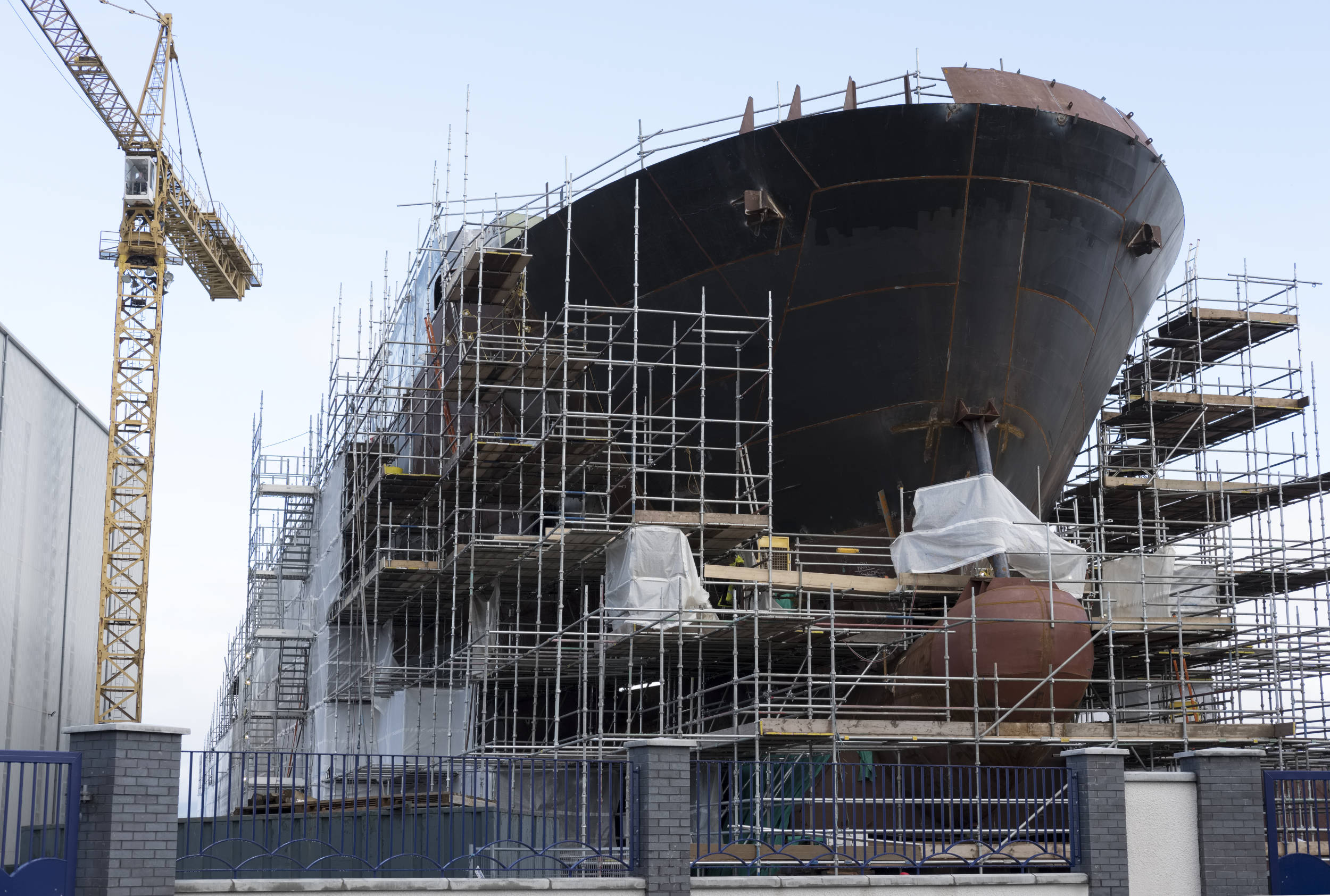 Barco en construcción